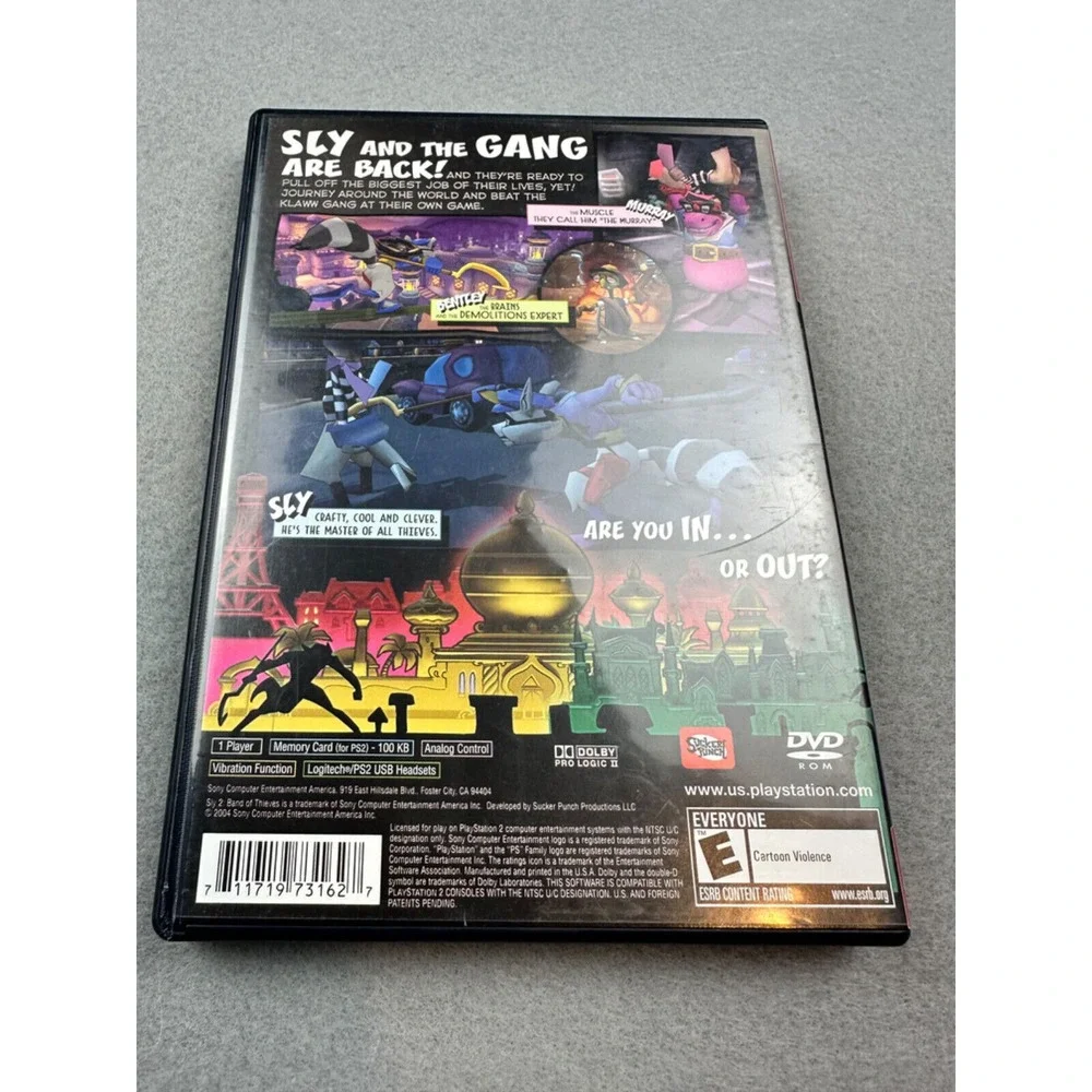 Sly 2: Band of Thieves - Greatest Hits (Sony PlayStation 2, 2004) Red Label